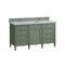 James Martin Vanities Brittany 60in Single Vanity, Smokey Celadon w/ 3 CM Carrara Marble Top 650-V60S-SC-3CAR - alternate 2
